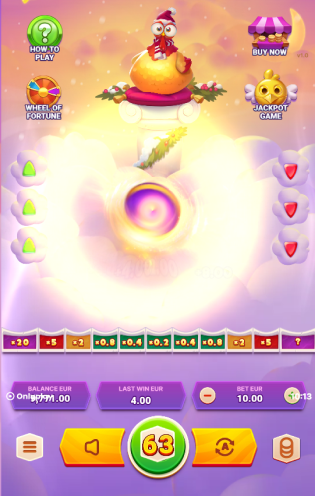 Chicken Plinko bonus round screenshot