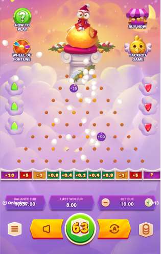 Chicken Plinko gameplay screenshot